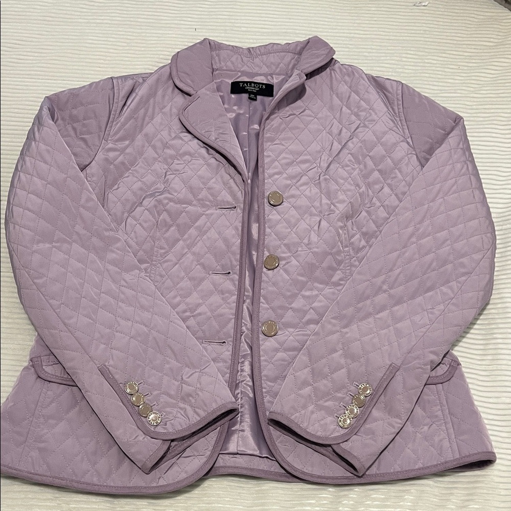 Talbots Women's Lavender Quilted Puffer Jacket